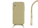 Rixus For iPhone XR TPU Necklace Cord Cover Gold