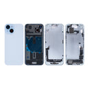 For iPhone 15 Plus Complete Housing Incl. All Small Parts Without Battery And Back Camera Blue