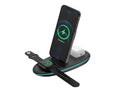 Rixus RXWC43 3 in 1 Foldable Wireless Charger Station