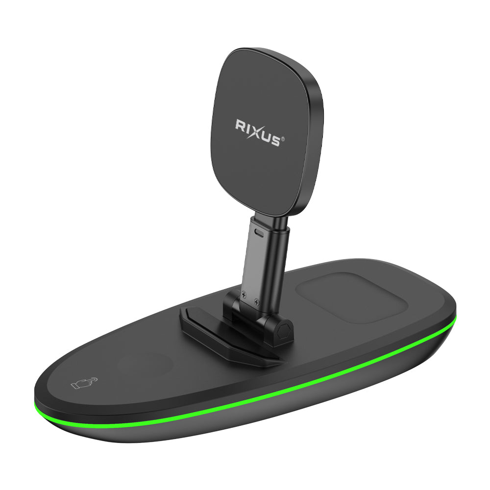 Rixus RXWC43 3 in 1 Foldable Wireless Charger Station