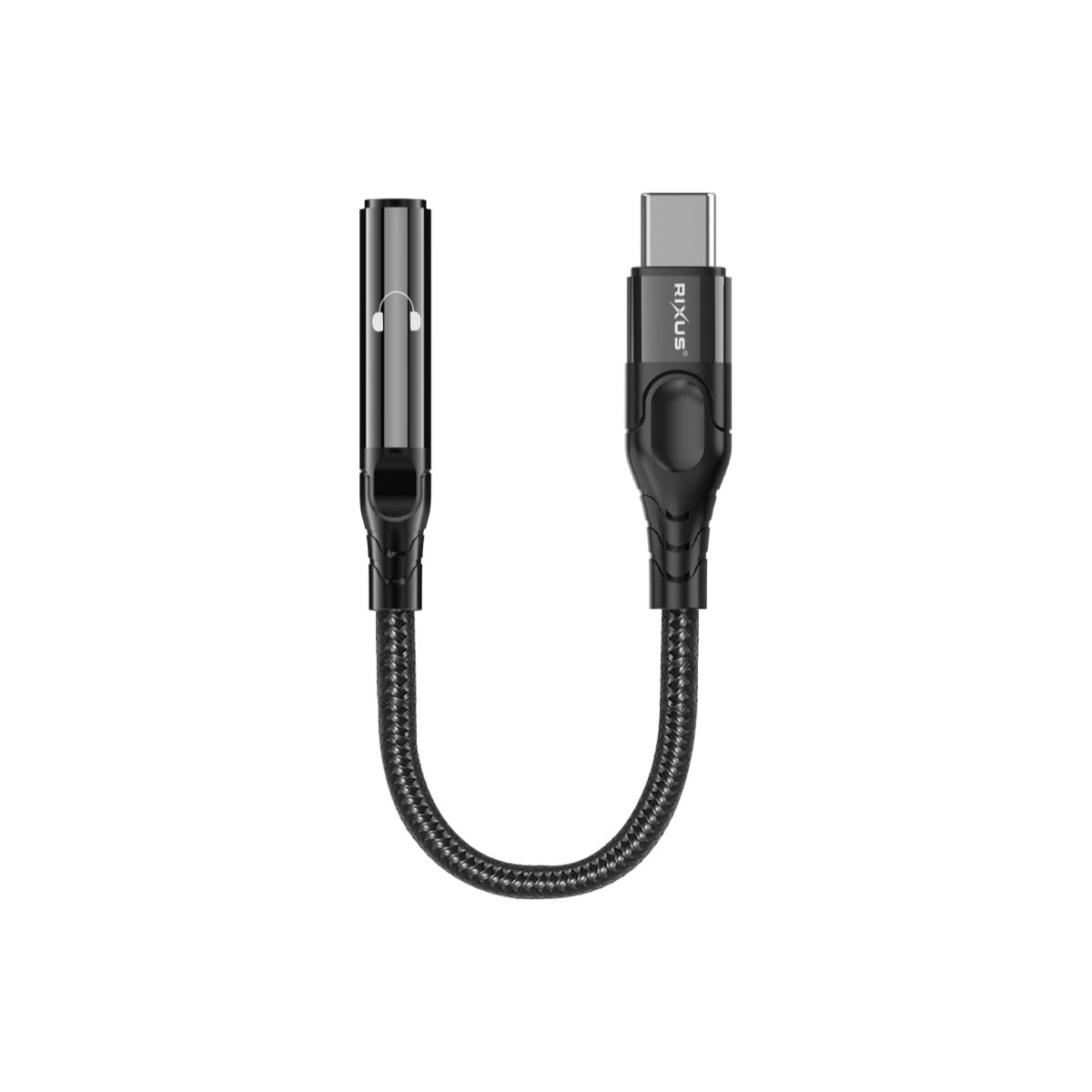 Rixus RXMU36C USB-C to 3.5mm Audio Adapter Female 10cm