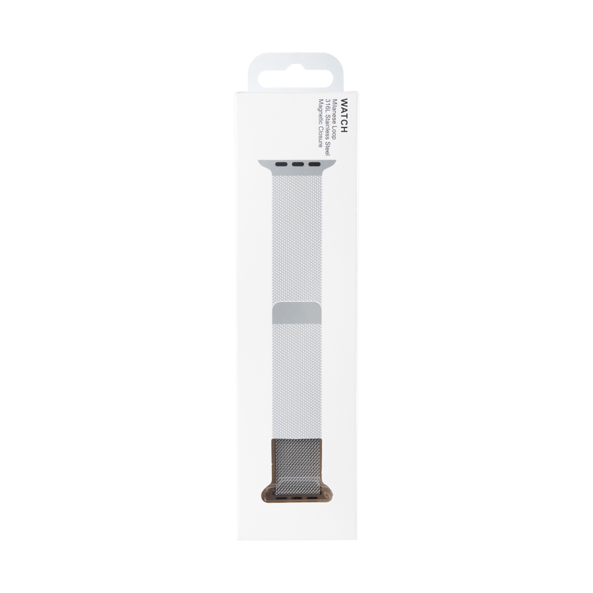 Milanese Loop Band For Apple Watch 38mm, 40mm, 41mm Silver Retail Box