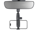 Rixus RXHW65 360 Degree Rear View Mirror Phone Holder Mount Black