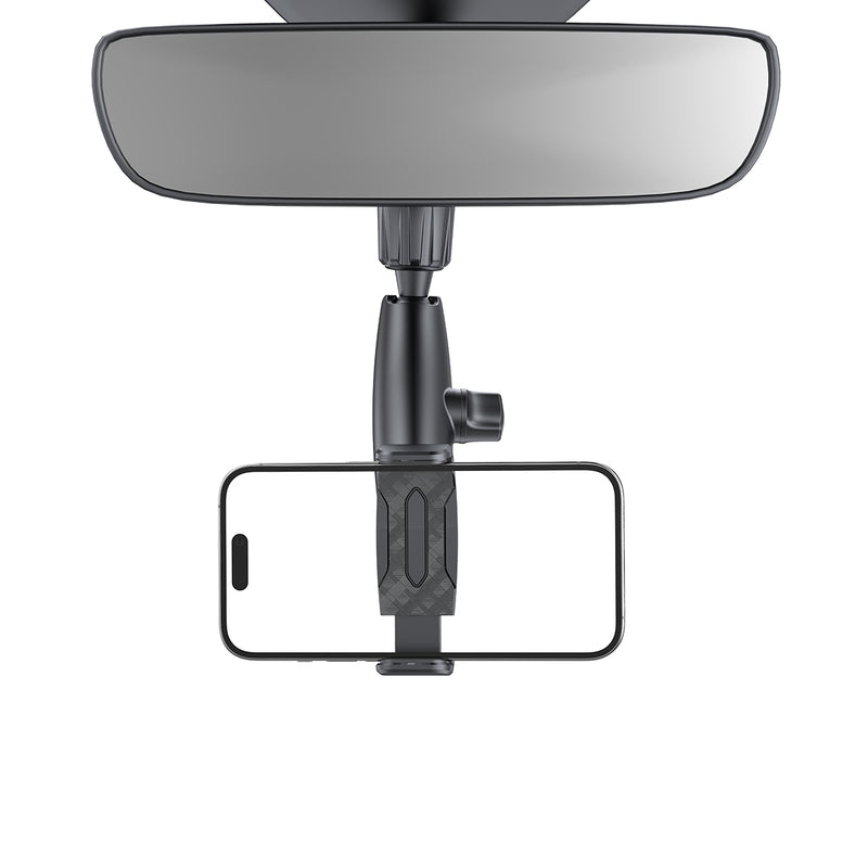 Rixus RXHW65 360° Rear View Mirror Phone Holder Mount Black