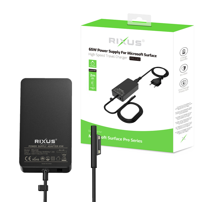 Rixus RXLC40 Microsoft Surface Charger 65W