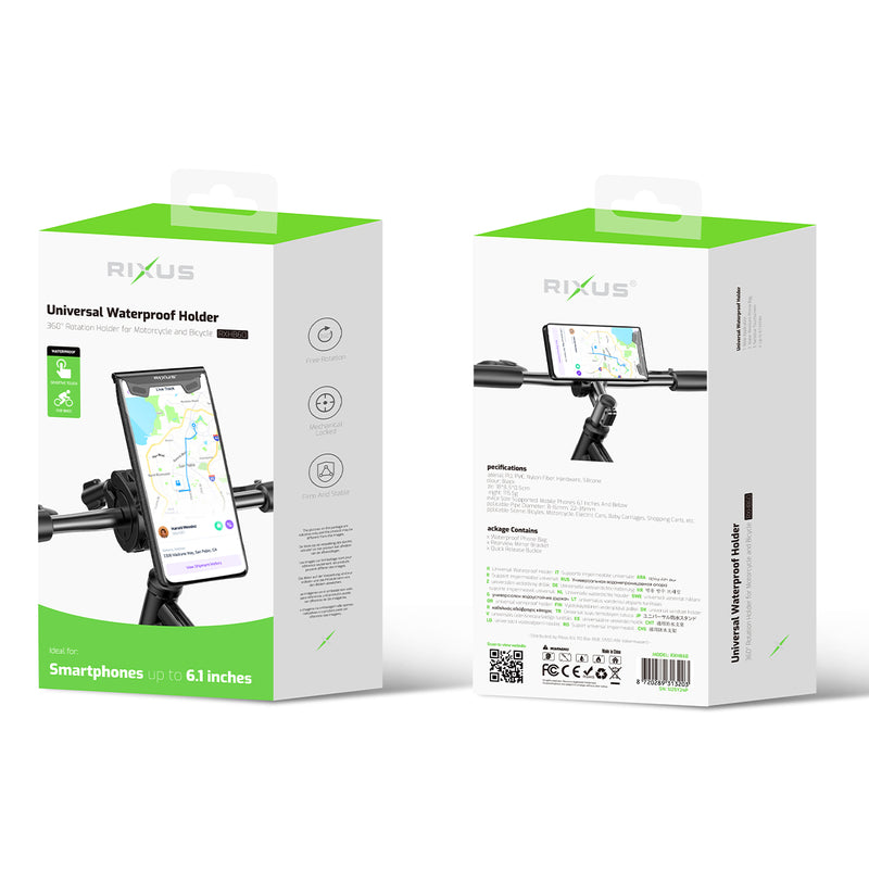 Rixus RXHB60 Universal Water Resistant Pouch Cover Bike Case Medium