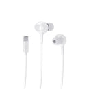 Rixus RXHD56CW USB-C Wired Earbud With Microphone White