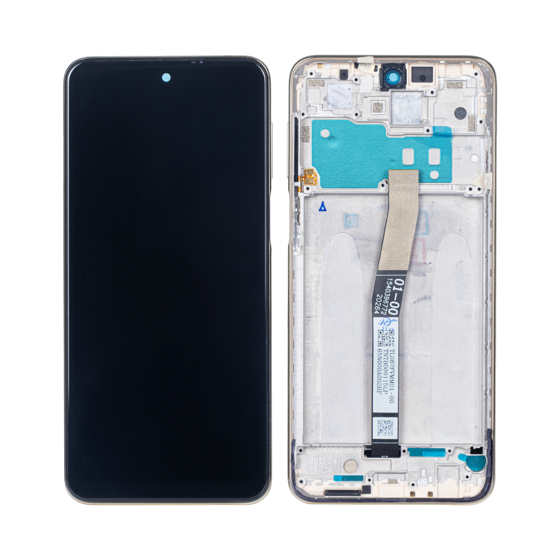 Xiaomi Redmi Note 10 Lite Display and Digitizer With Frame Champagne Gold OEM