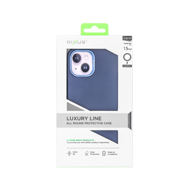 Rixus Classic 02 Case With MagSafe For Apple iPhone 15 Plus Blue