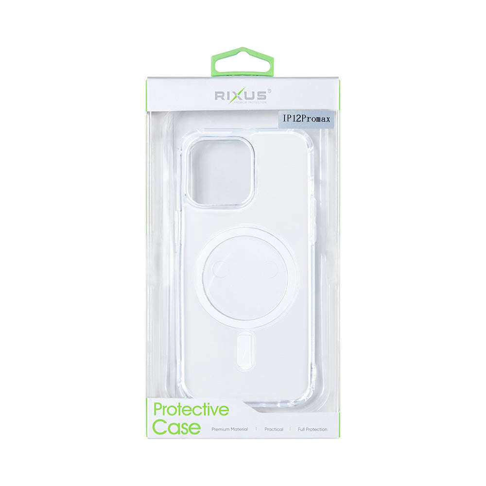 Rixus Magnetic Clear Case For Apple iPhone 12 Pro Max