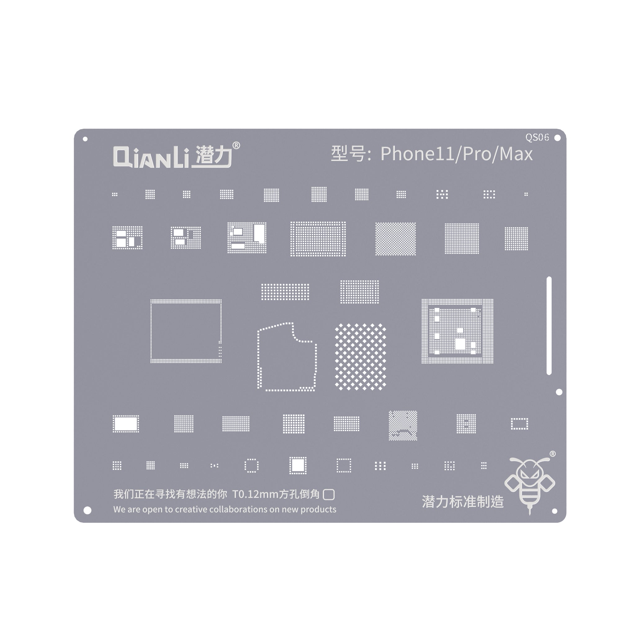 QIANLI Bumblebee Stencil QS06 For Apple iPhone 11, 11 Pro