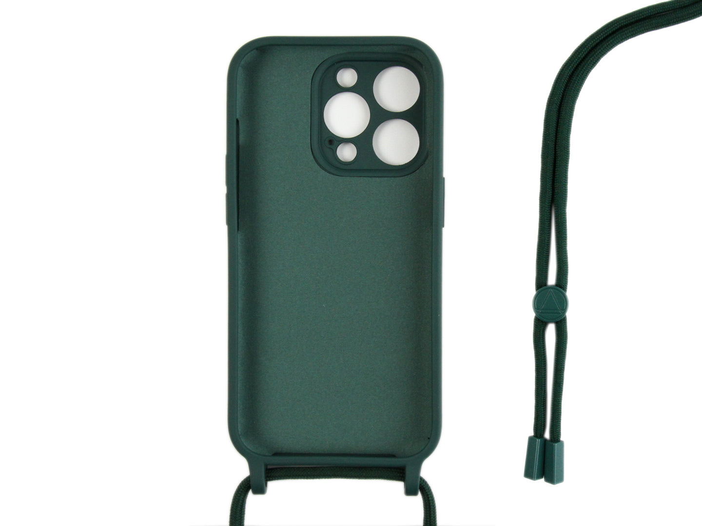 Rixus TPU Necklace Cord Cover For Apple iPhone 14 Pro Dark Green