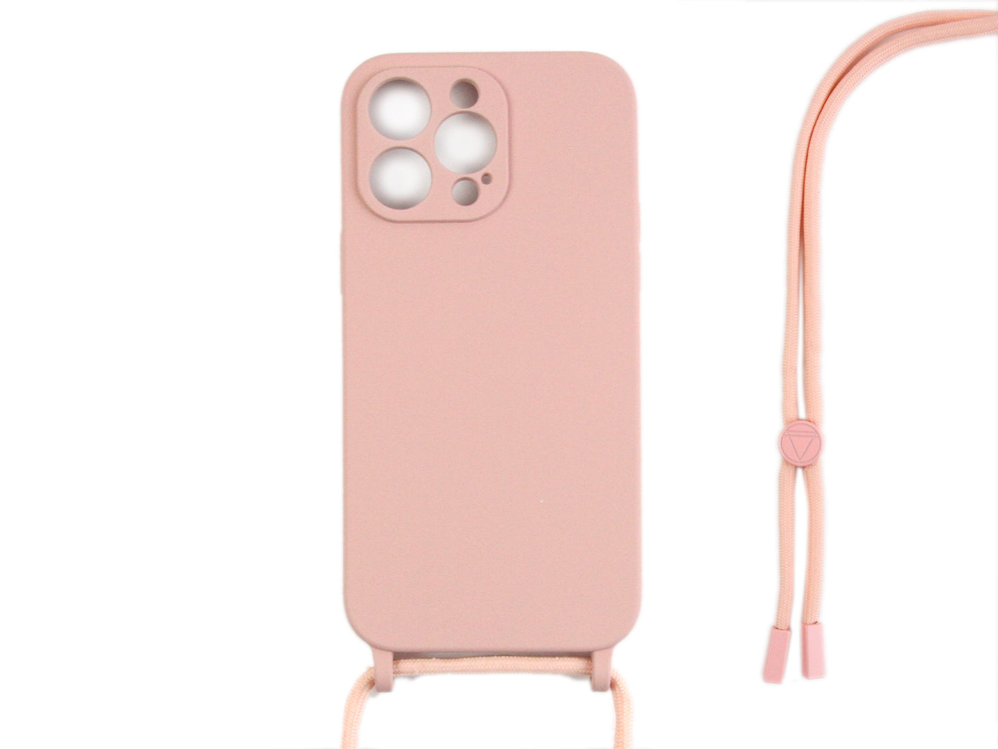 Rixus TPU Necklace Cord Cover For Apple iPhone 14 Pro Max Pink