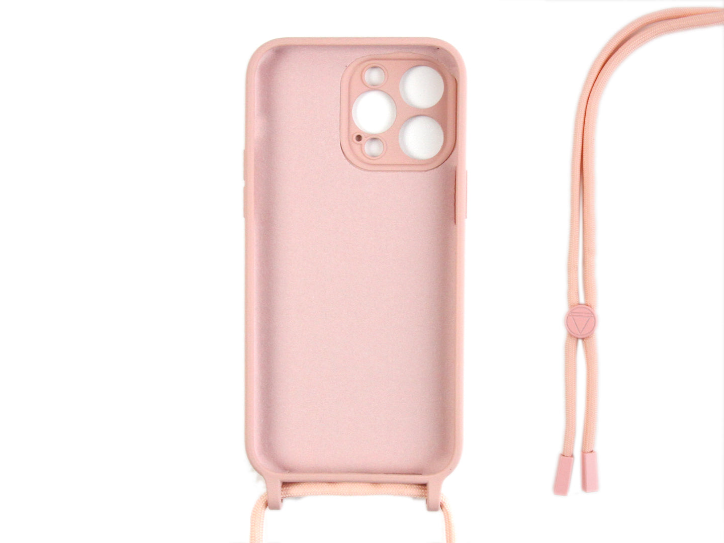 Rixus TPU Necklace Cord Cover For Apple iPhone 14 Pro Max Pink