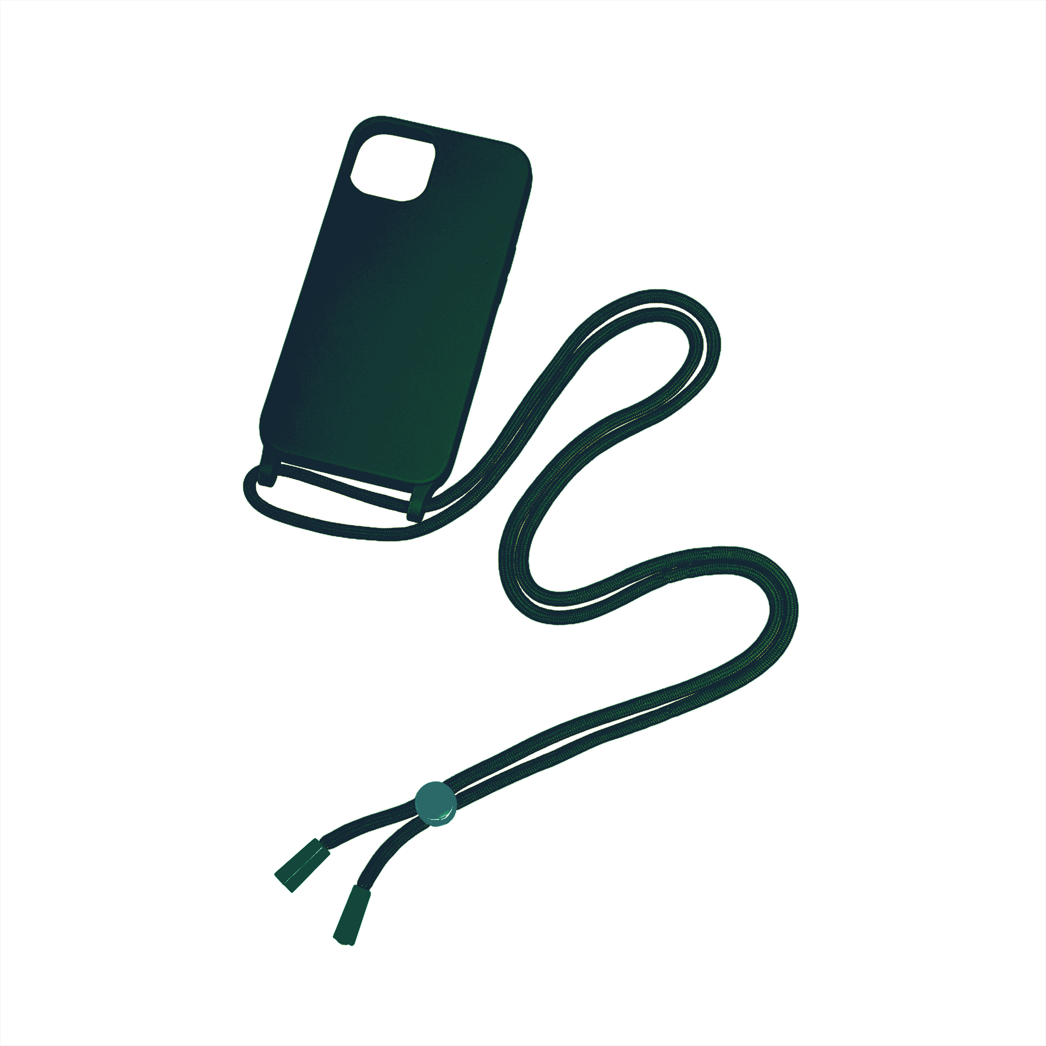 Rixus TPU Necklace Cord Cover For Apple iPhone 14 Pro Max Dark Green