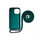 Rixus TPU Necklace Cord Cover For Apple iPhone 14 Pro Max Dark Green