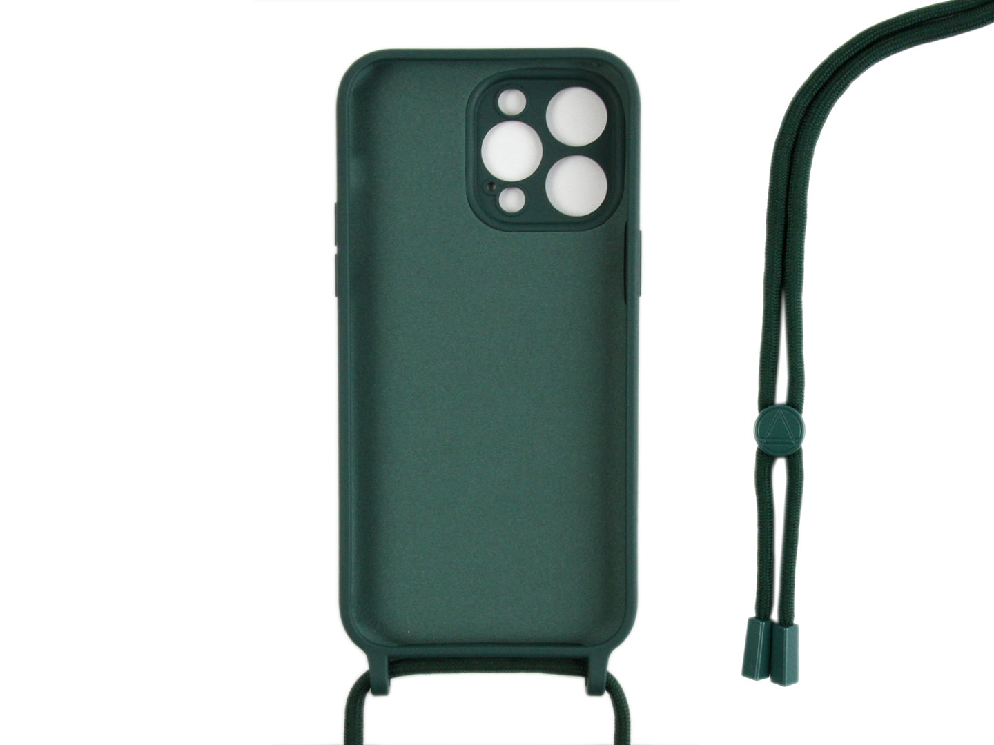 Rixus TPU Necklace Cord Cover For Apple iPhone 14 Pro Max Dark Green