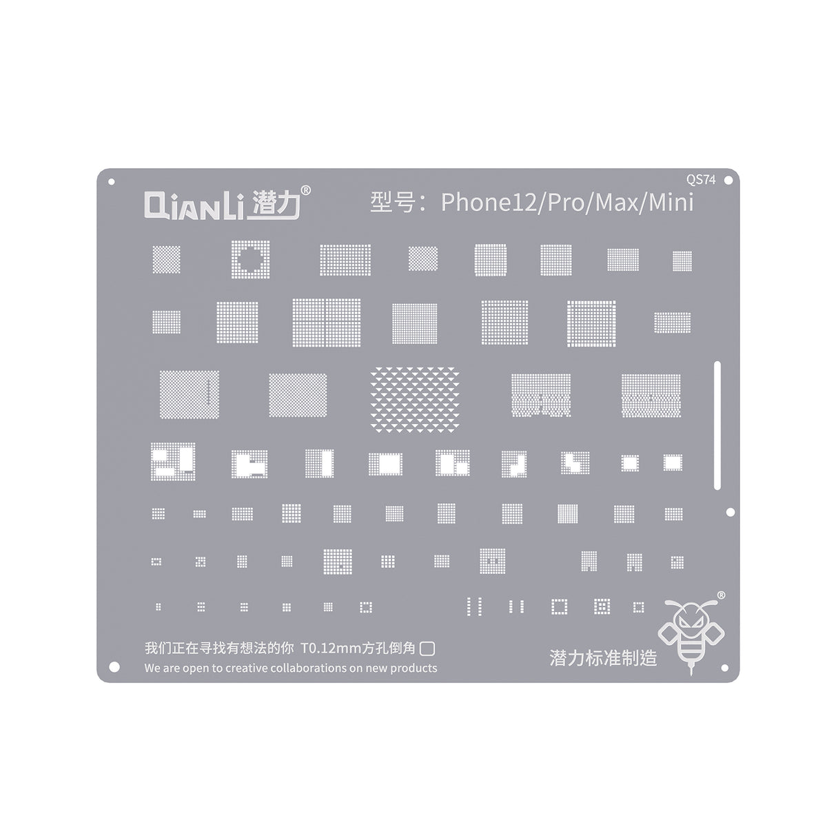 QIANLI Bumblebee Stencil QS74 For Apple iPhone 12 Series