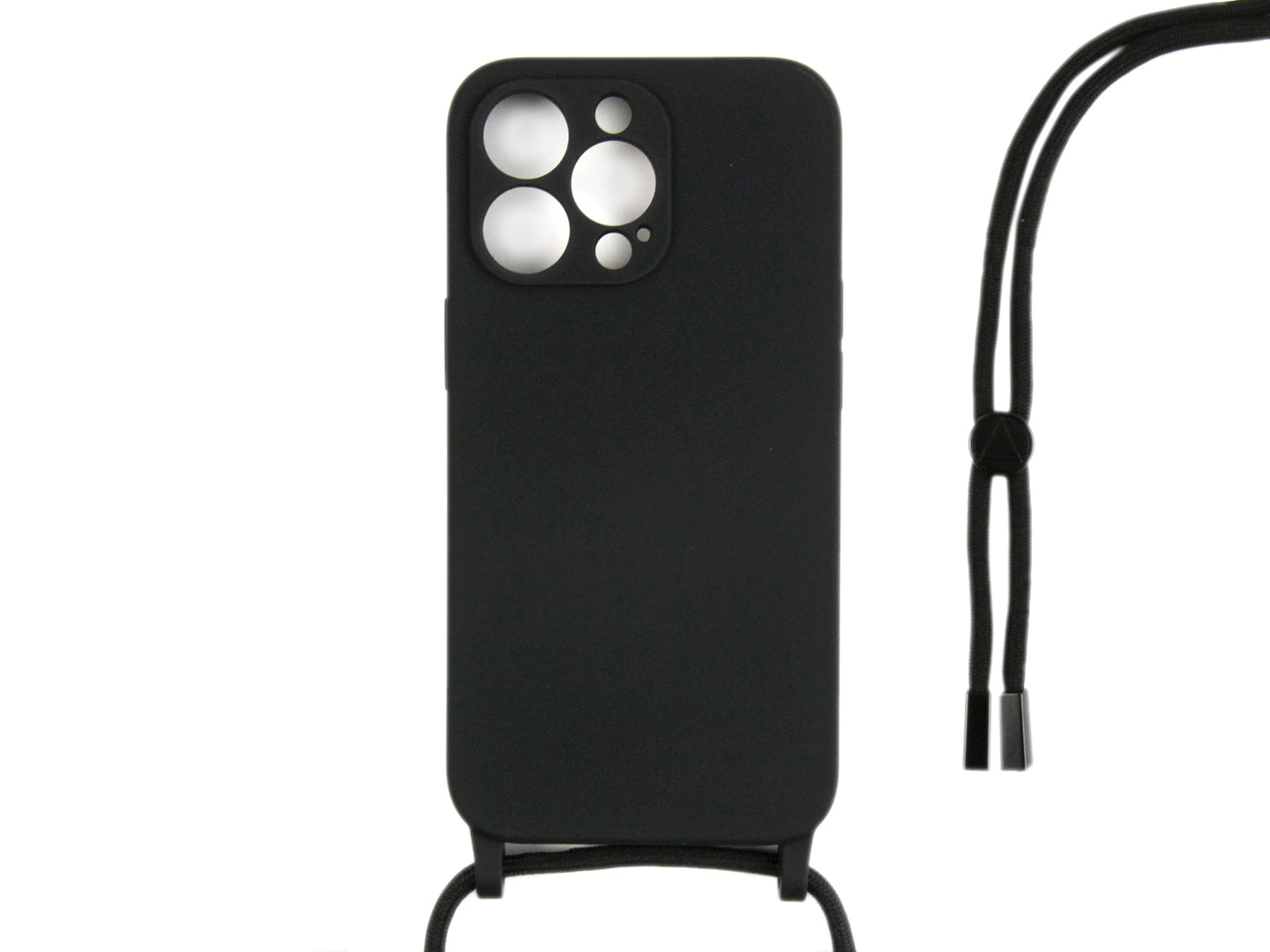 Rixus TPU Necklace Cord Cover For Apple iPhone 14 Pro Max Black