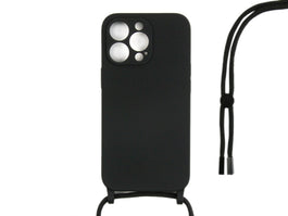 Rixus TPU Necklace Cord Cover For Apple iPhone 14 Pro Max Black