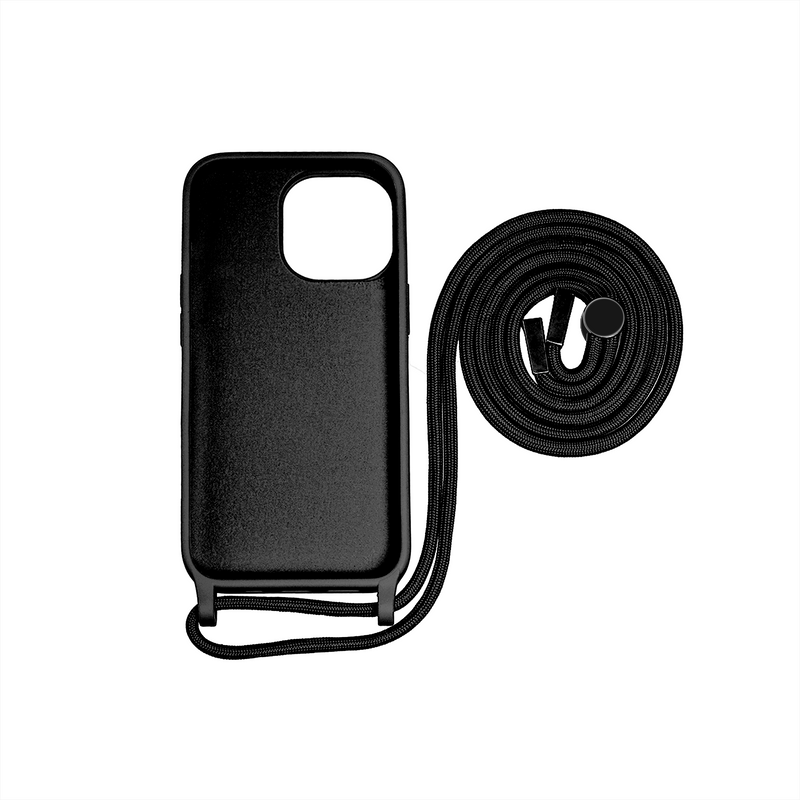Rixus TPU Necklace Cord Cover For Apple iPhone 14 Pro Max Black