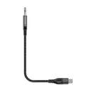 Rixus RXMU35C 3.5mm AUX To USB-C Braided Audio Cable 120 CM Black