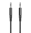 Rixus RXMU35 3.5mm AUX To 3.5mm AUX Braided Audio Cable 120CM Black