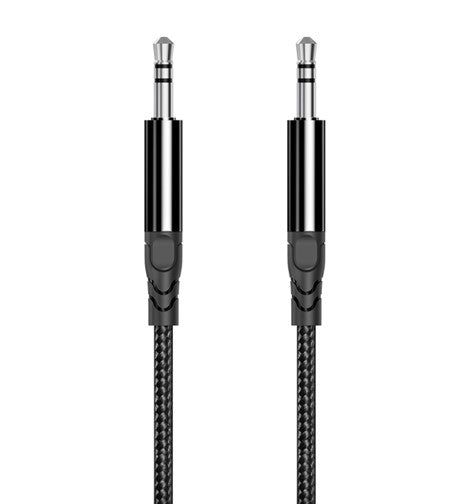 Rixus RXMU35 3.5mm AUX To 3.5mm AUX Braided Audio Cable 120CM Black