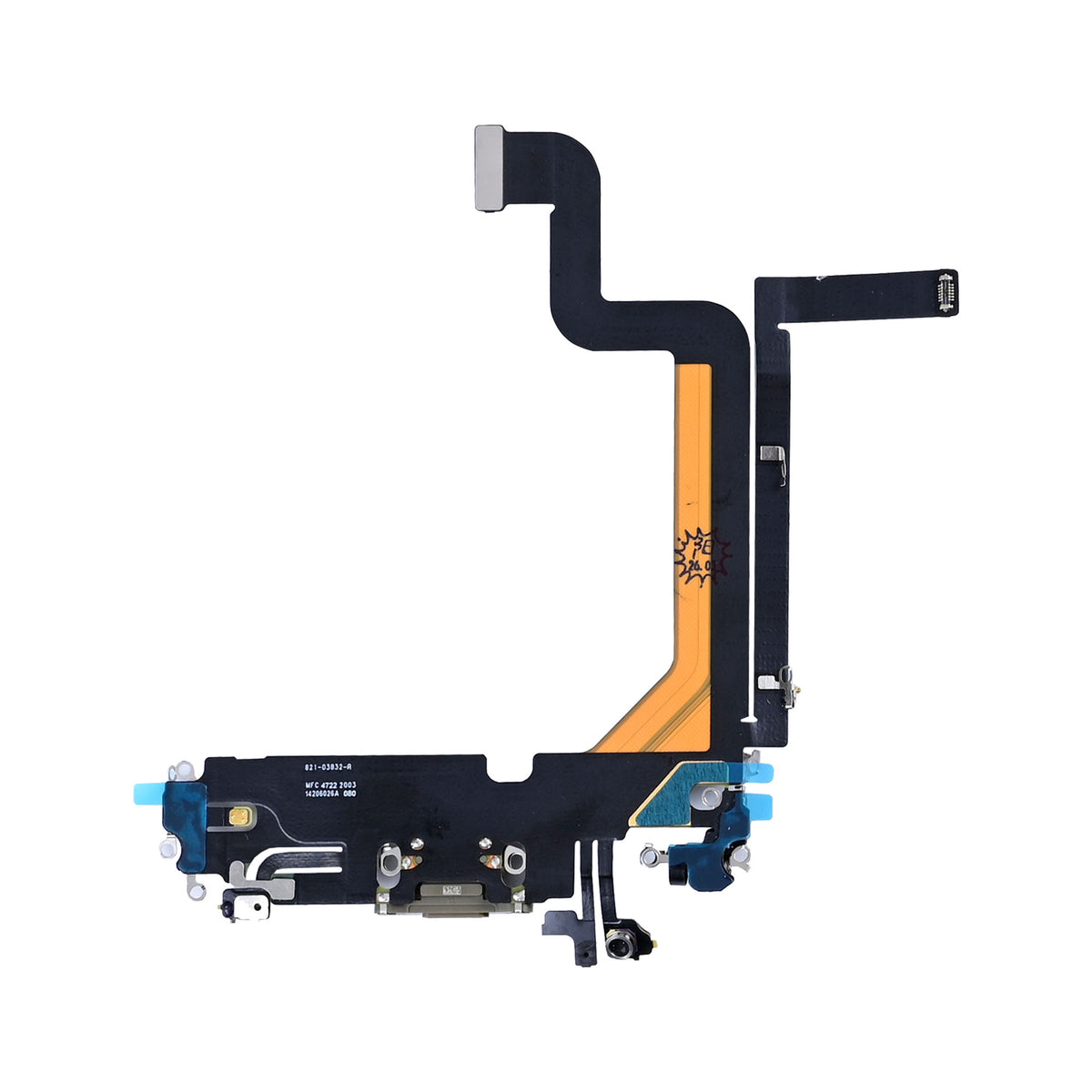 For Apple iPhone 14 Pro Max System Charging Flex Gold Pulled