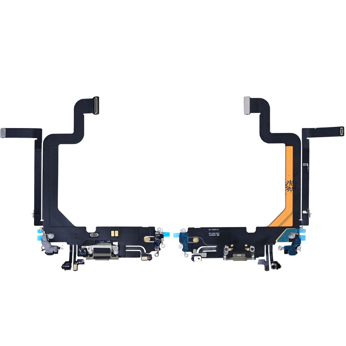 For Apple iPhone 14 Pro Max System Charging Flex Gold Pulled