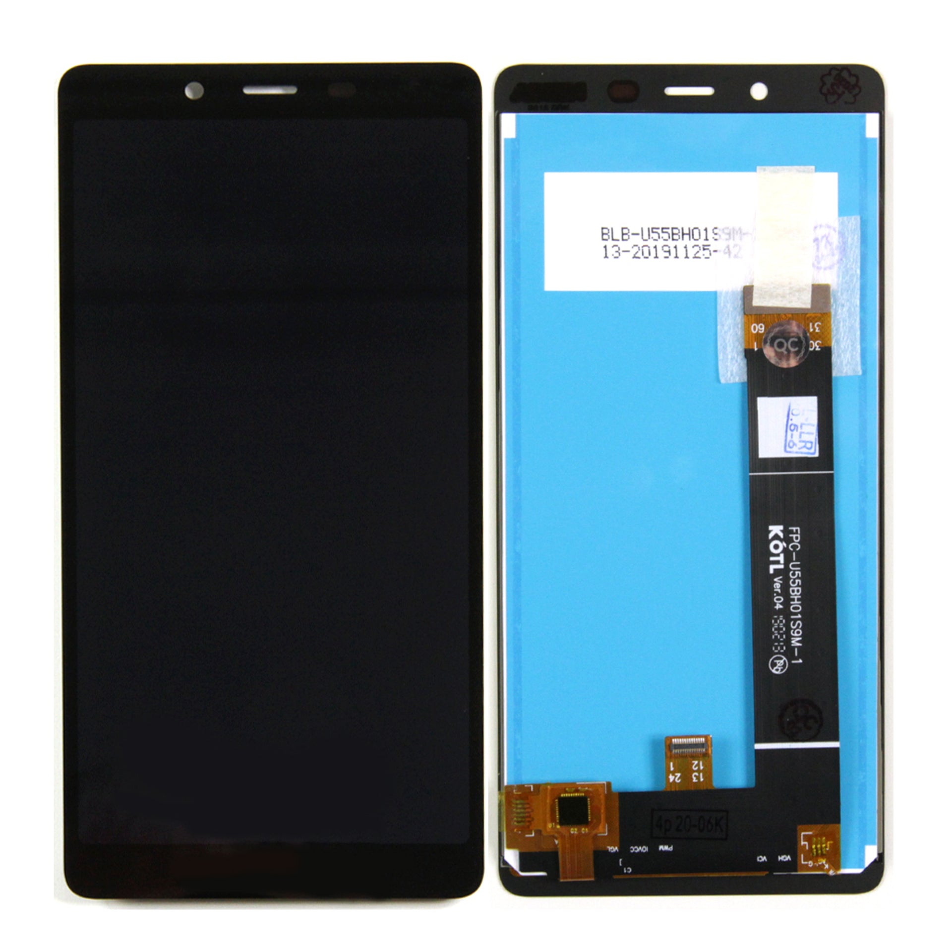 Nokia 1 Plus Display And Digitizer Without Frame Black OEM
