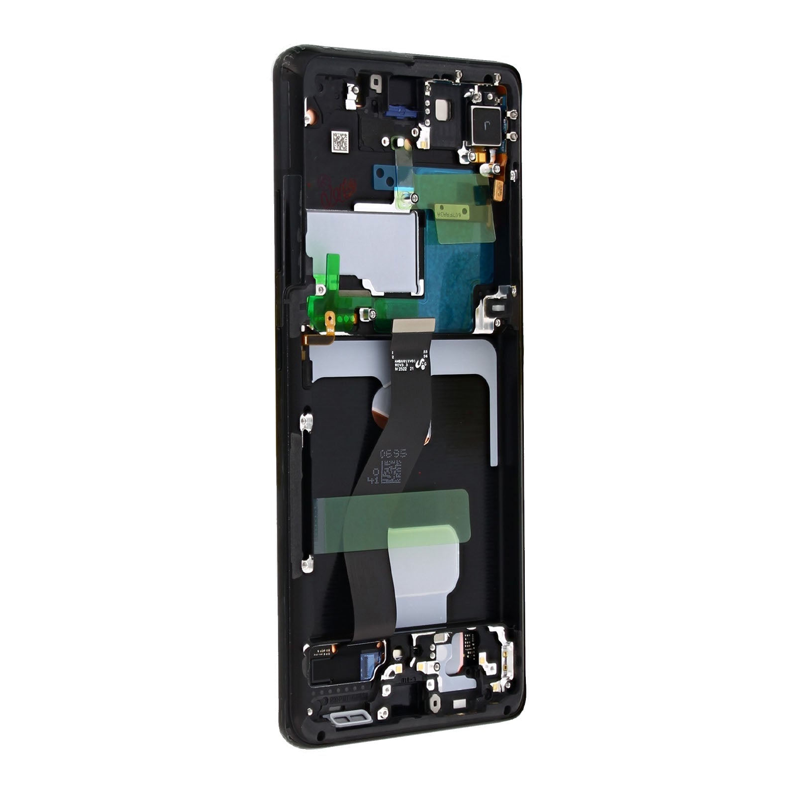 Samsung Galaxy S21 Ultra 5G G998B Display And Digitizer With Frame Phantom Black Service Pack