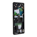 Samsung Galaxy S21 Ultra 5G G998B Display And Digitizer With Frame Phantom Black Service Pack