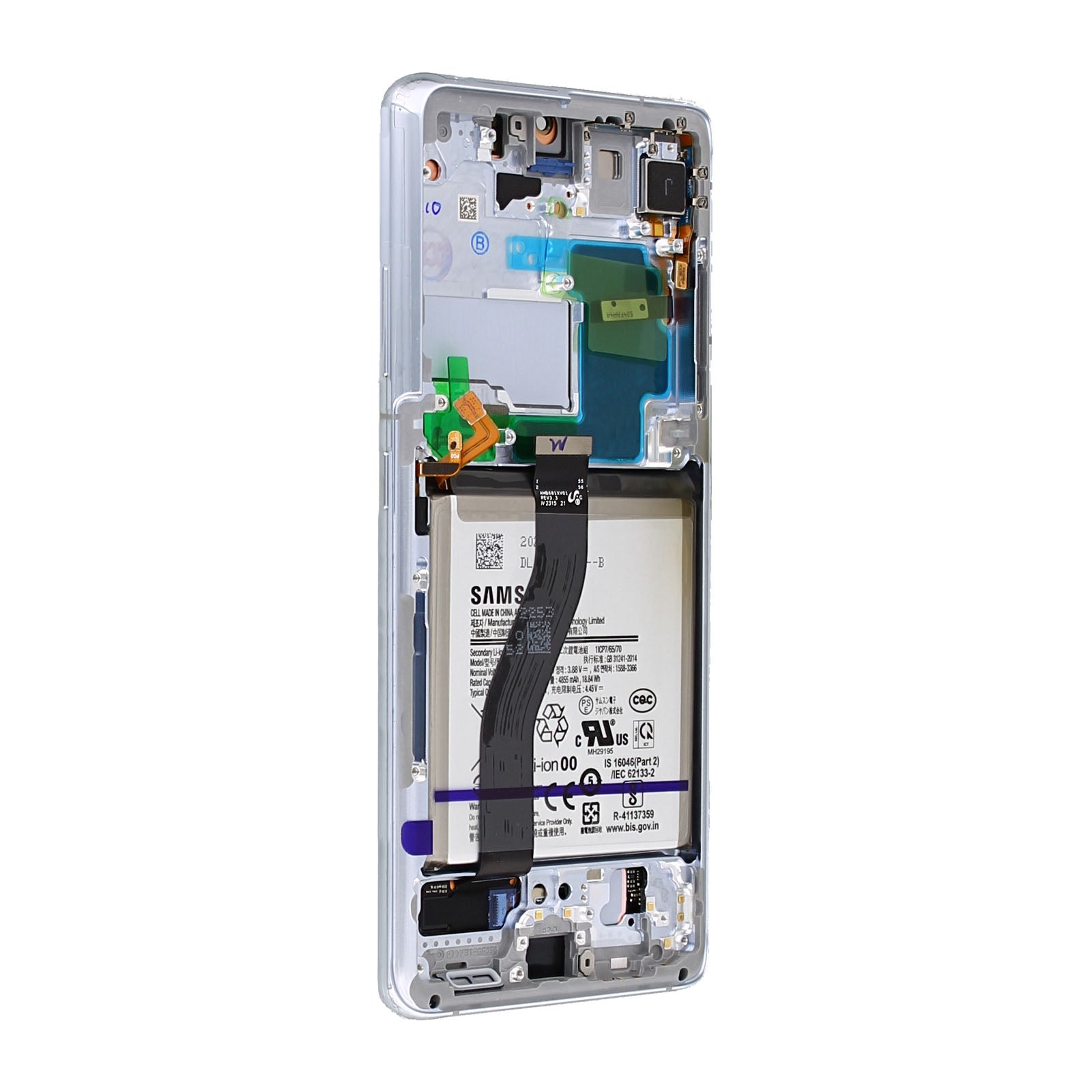 Samsung Galaxy S21 5G Ultra G998B Display And Digitizer With Frame Phantom Silver Service Pack