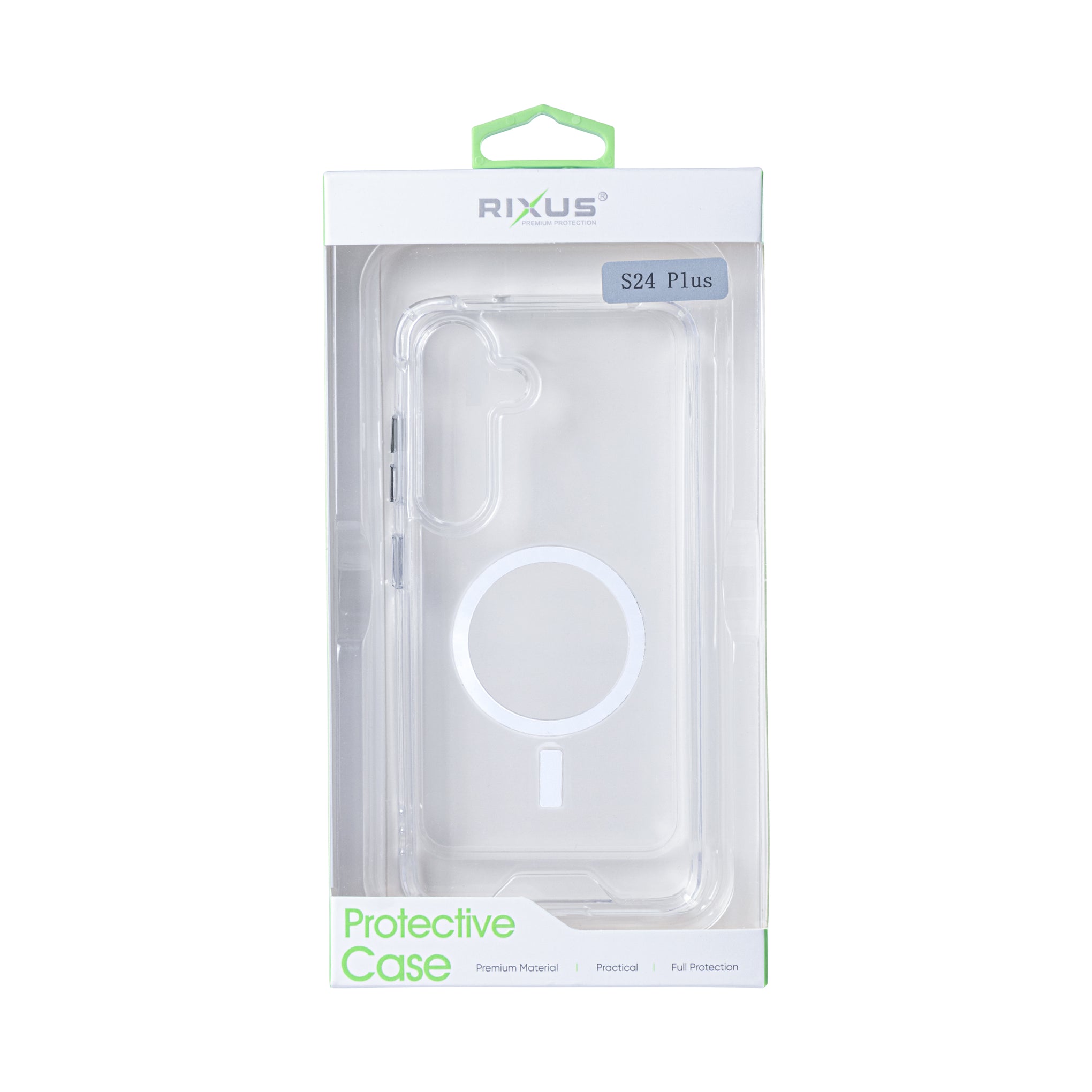 Rixus Anti Shock Case TPU With MagSafe Compatible For Samsung Galaxy S24 Plus 5G Transparent