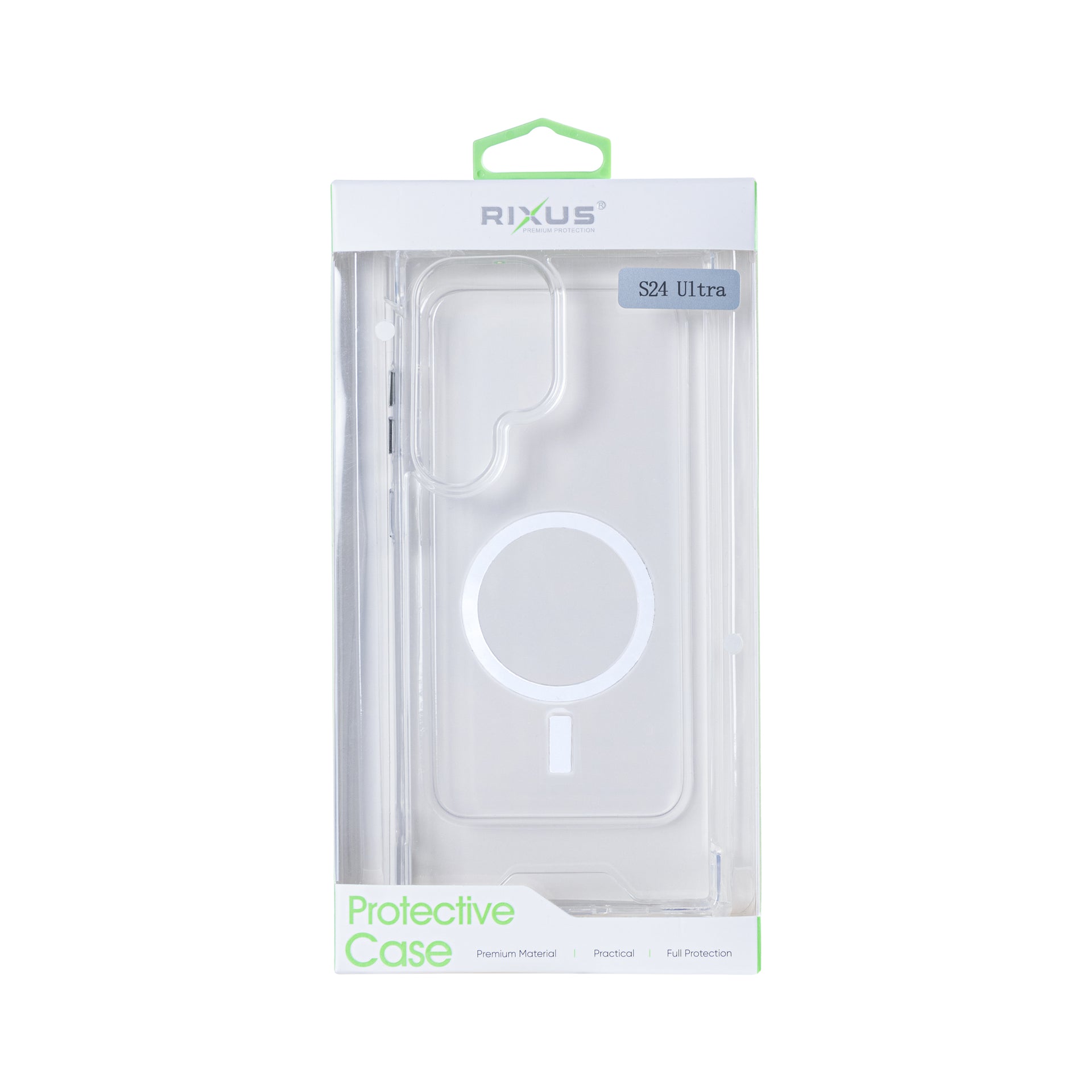 Rixus Anti Shock Case TPU With MagSafe Compatible For Samsung Galaxy S24 Ultra 5G Transparent