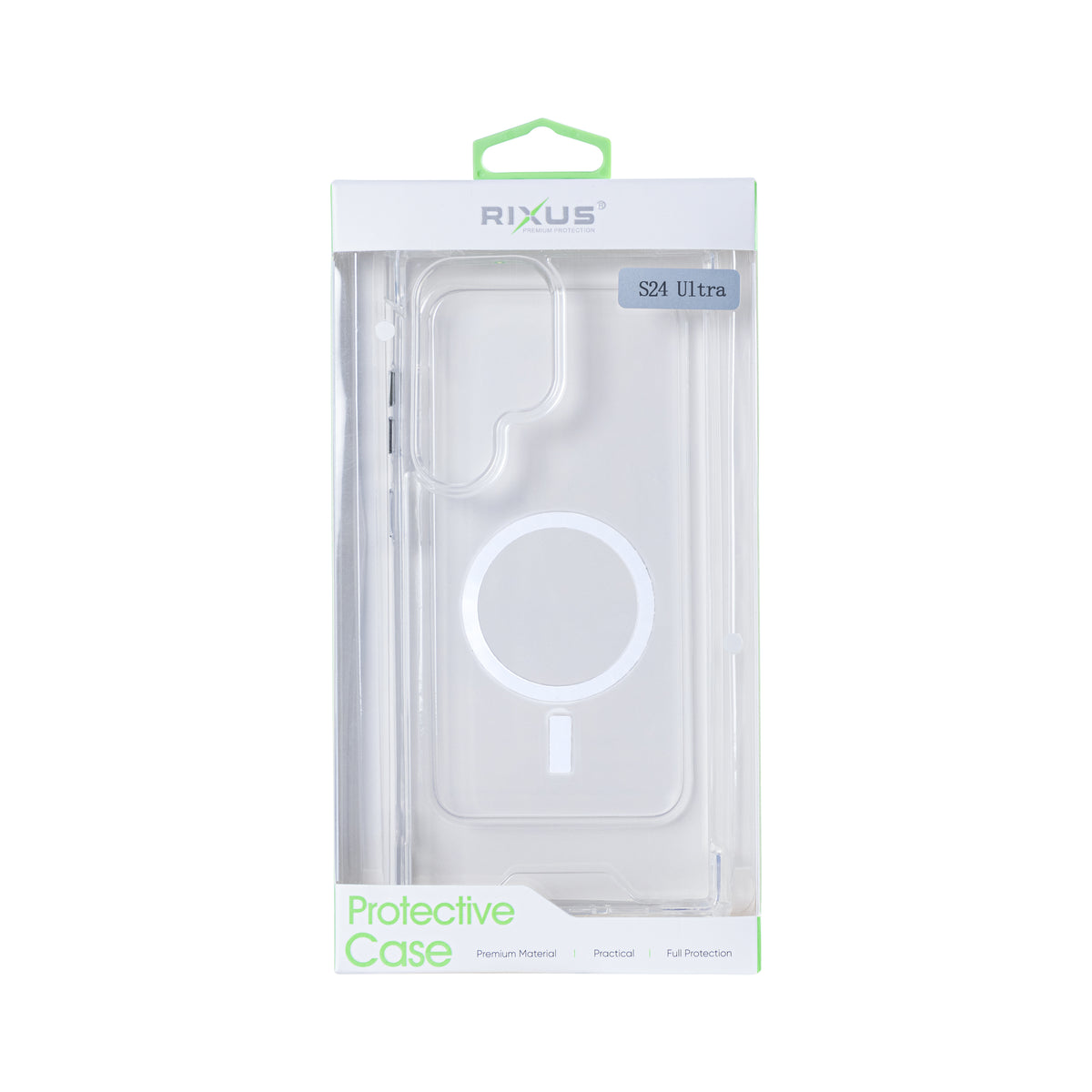Rixus Anti Shock Case TPU With MagSafe Compatible For Samsung Galaxy S24 Ultra 5G Transparent