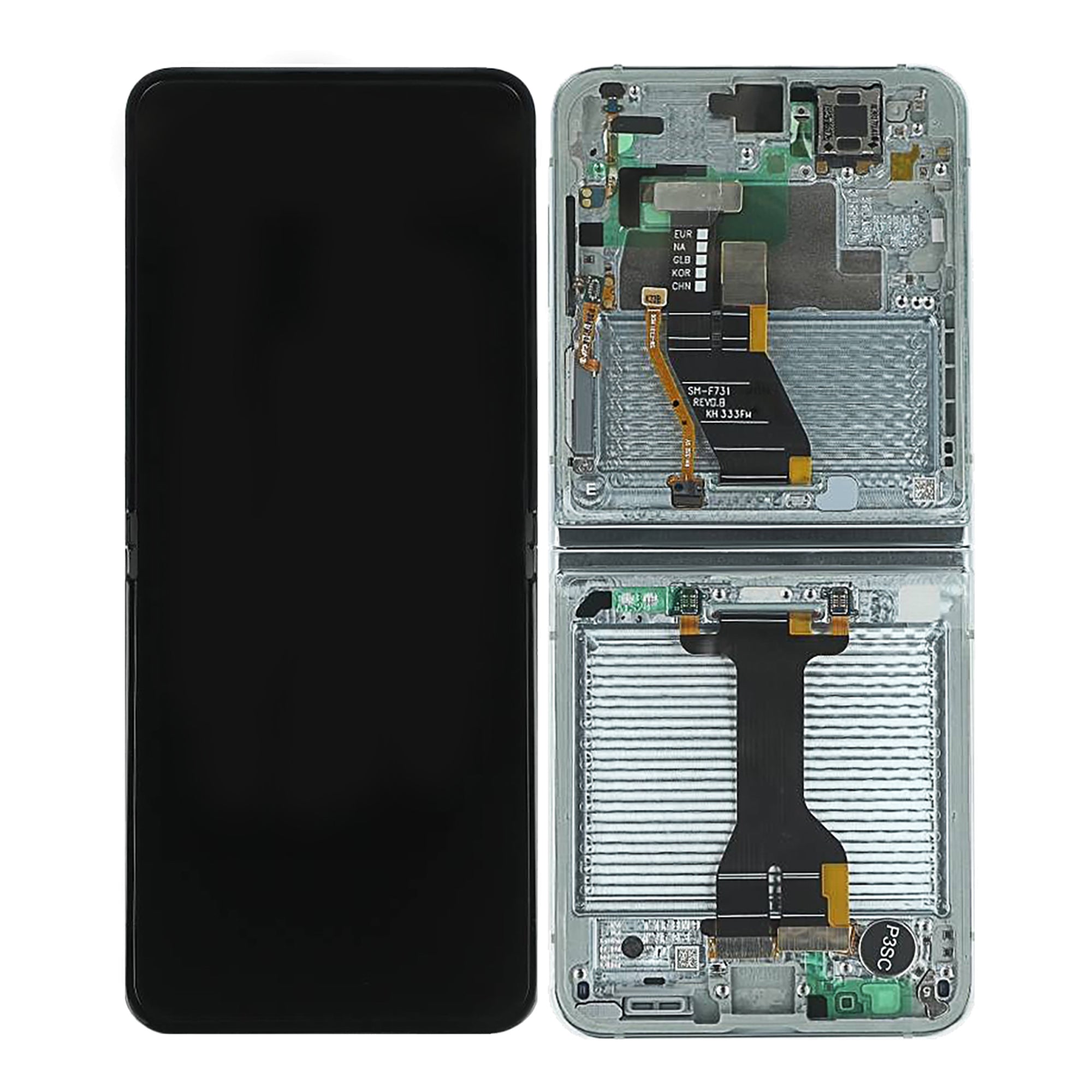 Samsung Galaxy Z Flip5 F731B Main Display And Digitizer With Frame Mint Service Pack