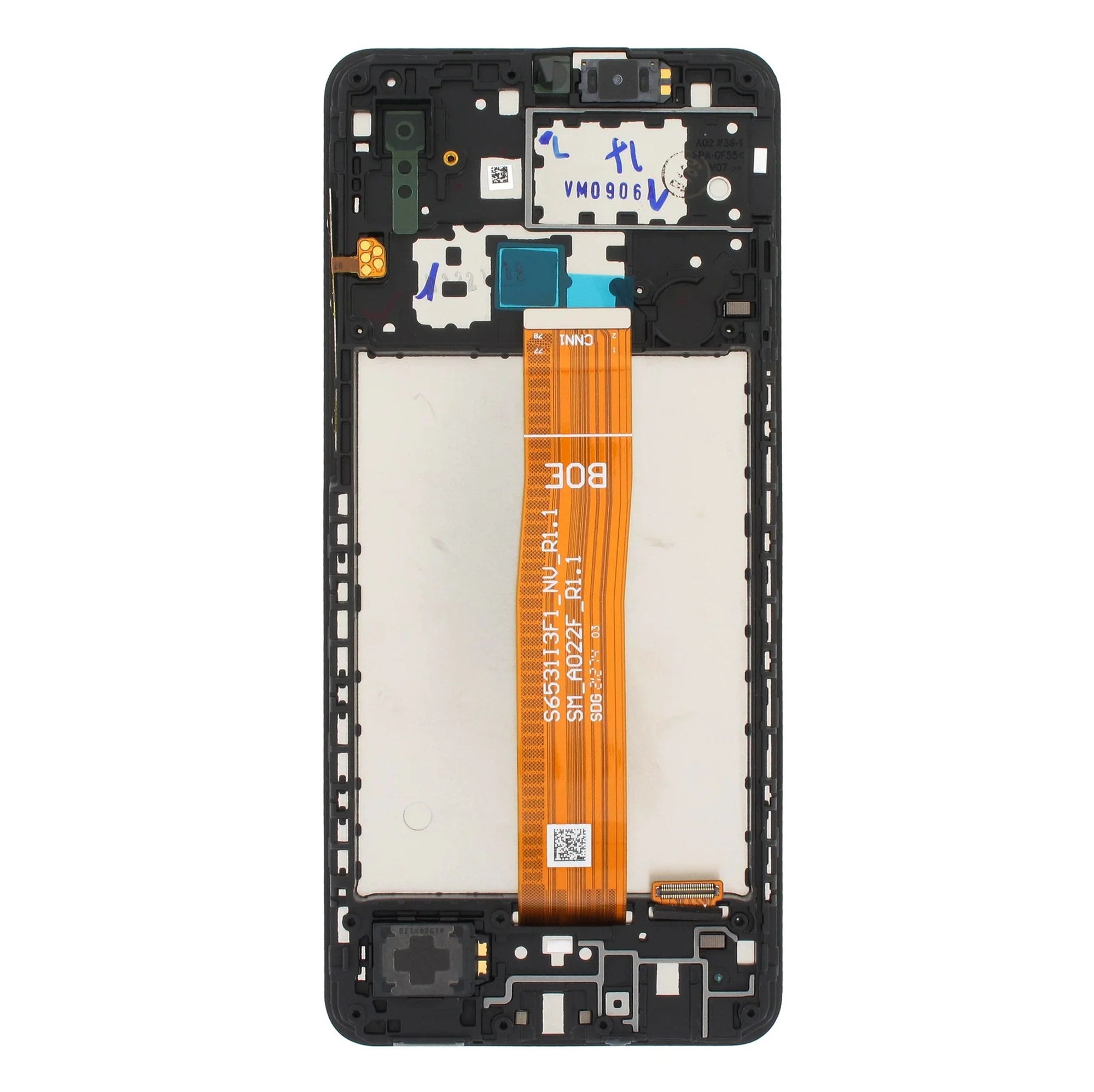 Samsung Galaxy A02 A022F Display And Digitizer With Frame Black Service Pack