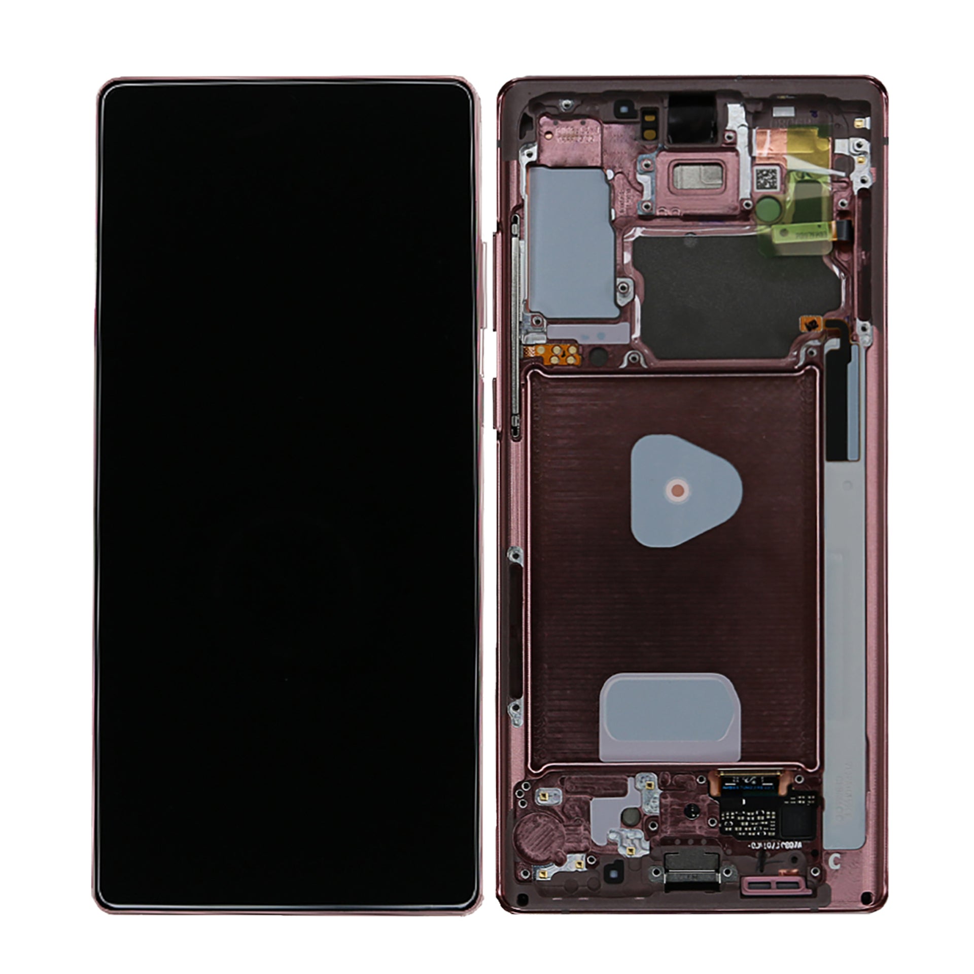 Samsung Galaxy Note 20 N980F, Note 20 5G N981B Display And Digitizer With Frame Mystic Bronze Service Pack