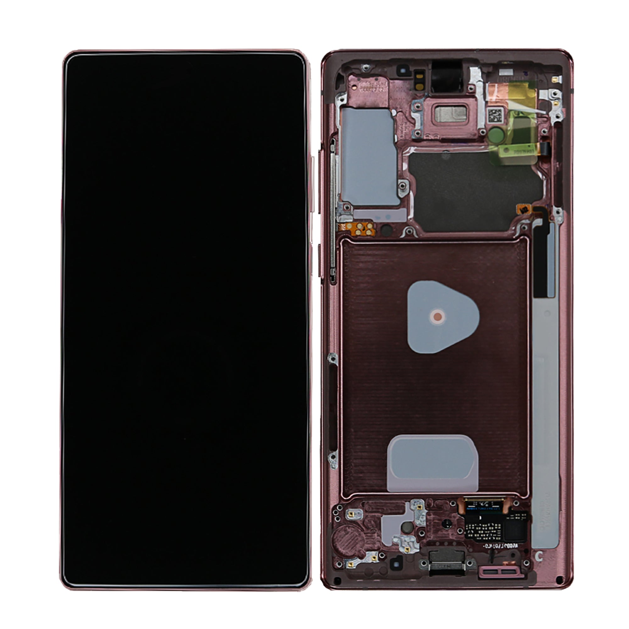 Samsung Galaxy Note 20 N980F, Note 20 5G N981B Display And Digitizer With Frame Mystic Bronze Service Pack