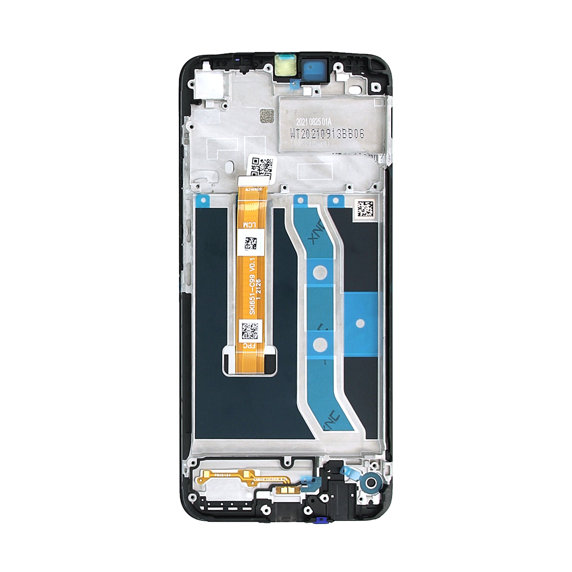 Realme C25Y Display And Digitizer With Frame Black OEM