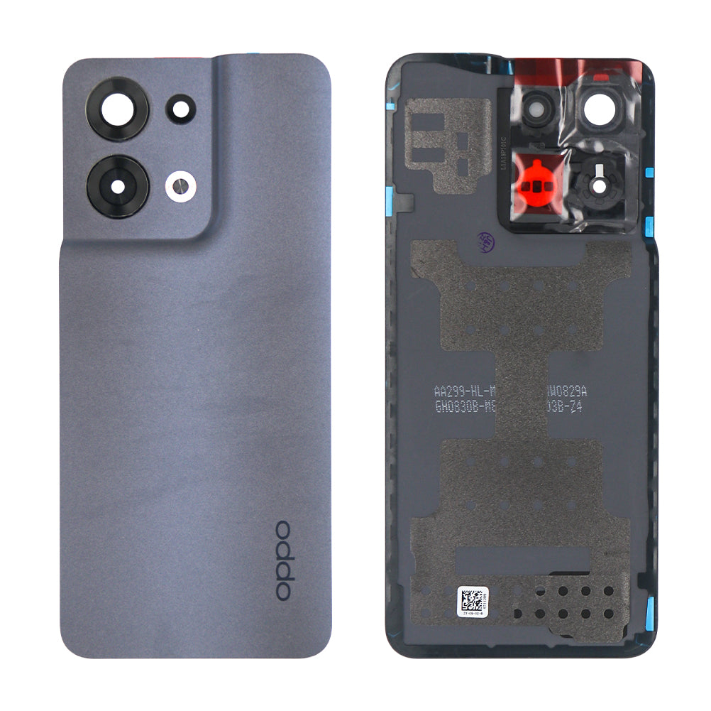 Oppo Reno 8 Back Cover With Lens Shimmer Black OEM