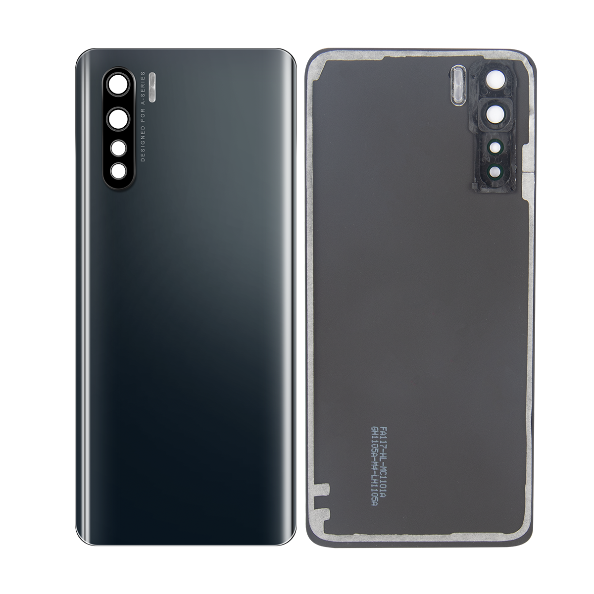 Oppo A91 Back Cover With Lens Lightening Black OEM