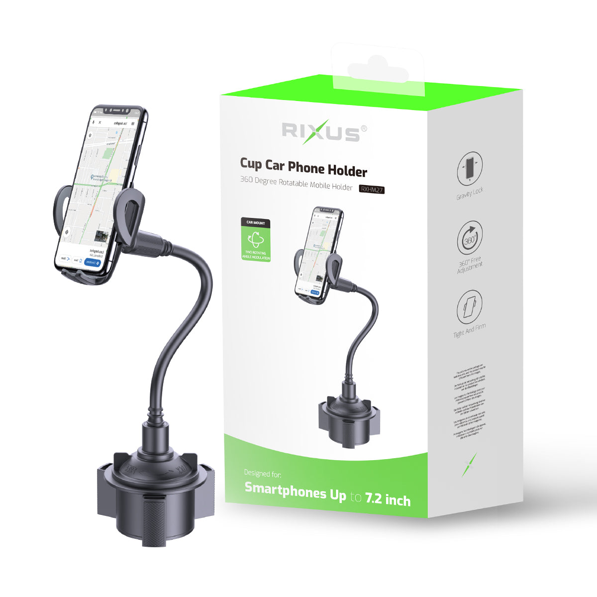 Rixus RXHM27 Smartphone Cup Car Holder