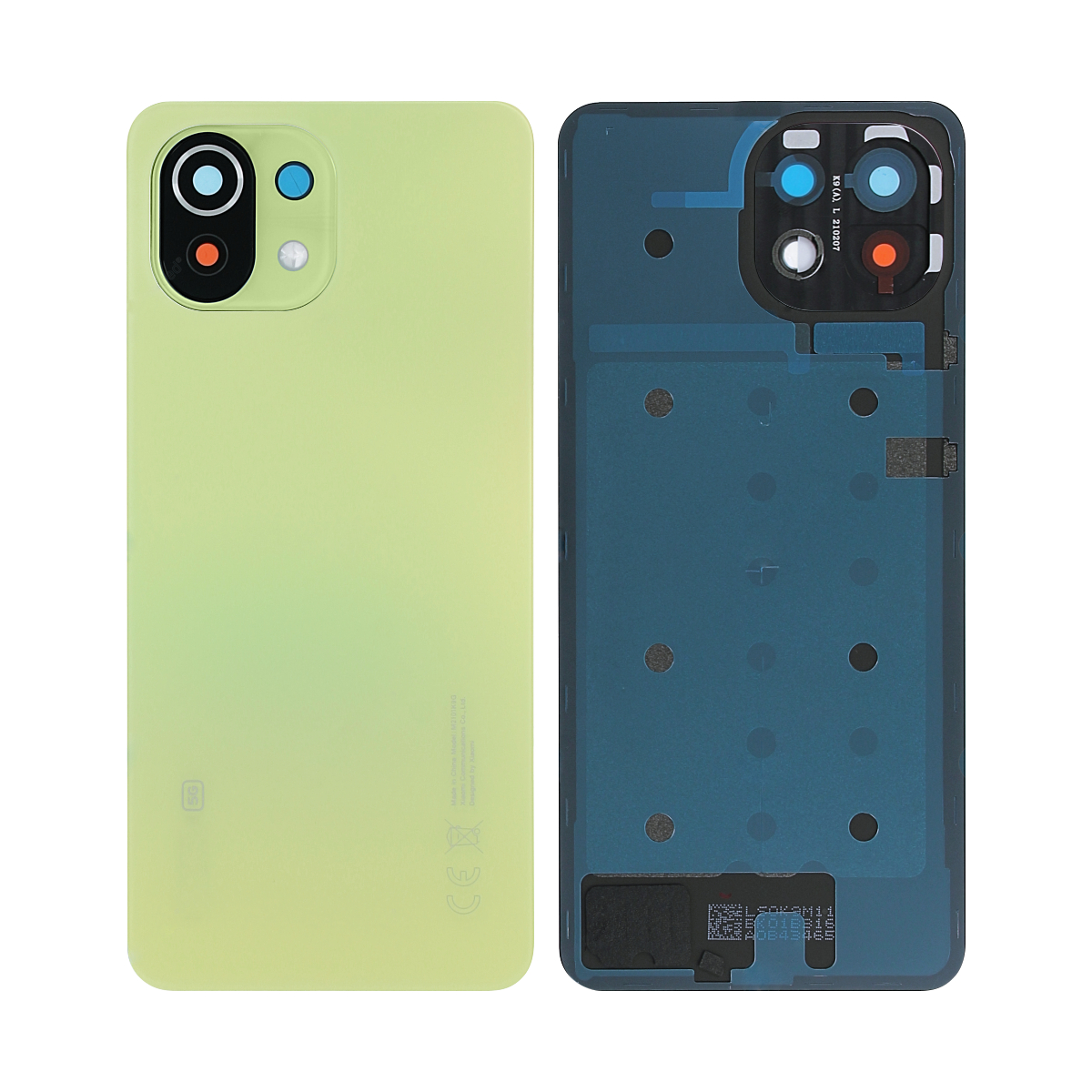 Xiaomi Mi 11 Lite 5G Back Cover With Lens Citrus Yellow OEM