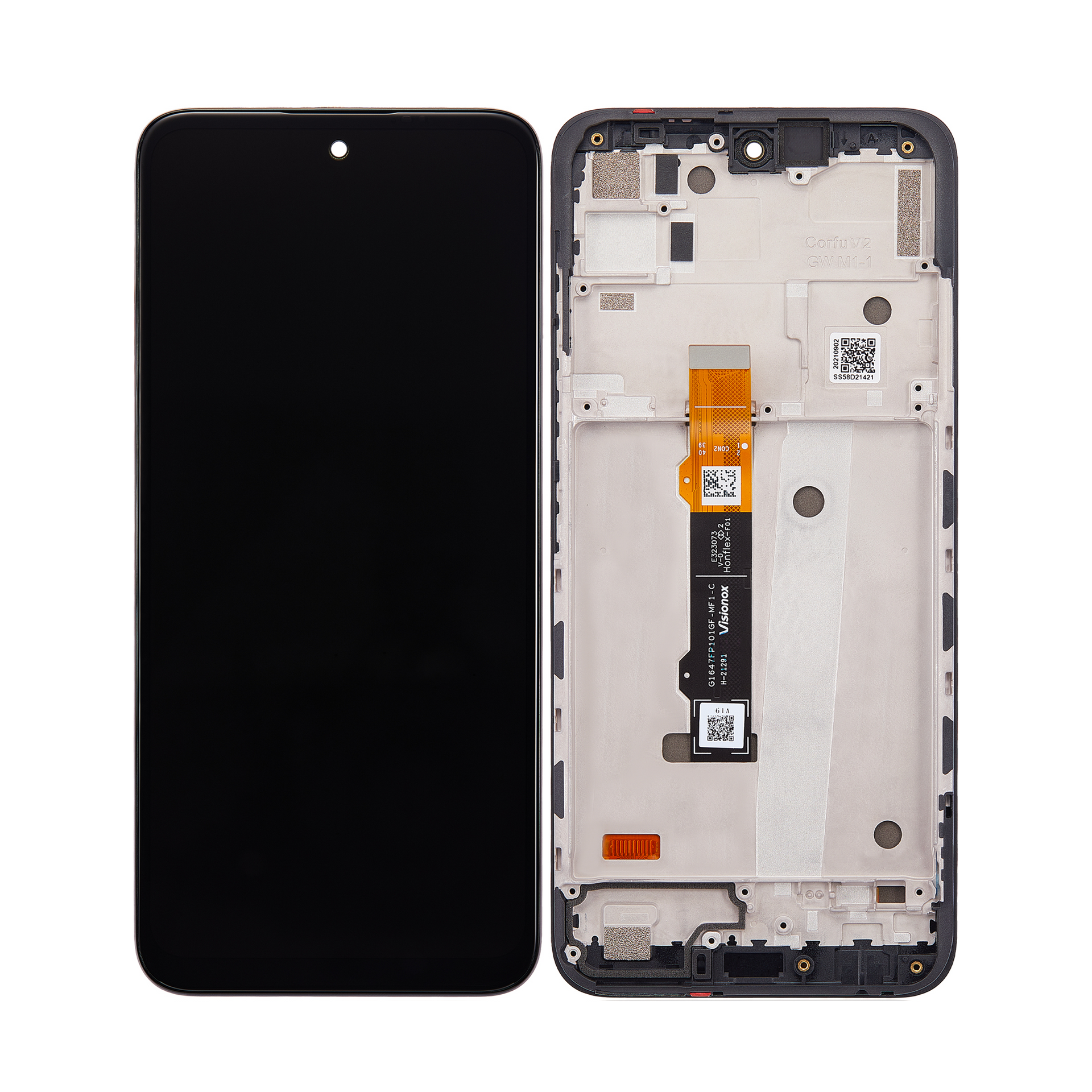Motorola Moto G71 5G Display And Digitizer With Frame Black OEM