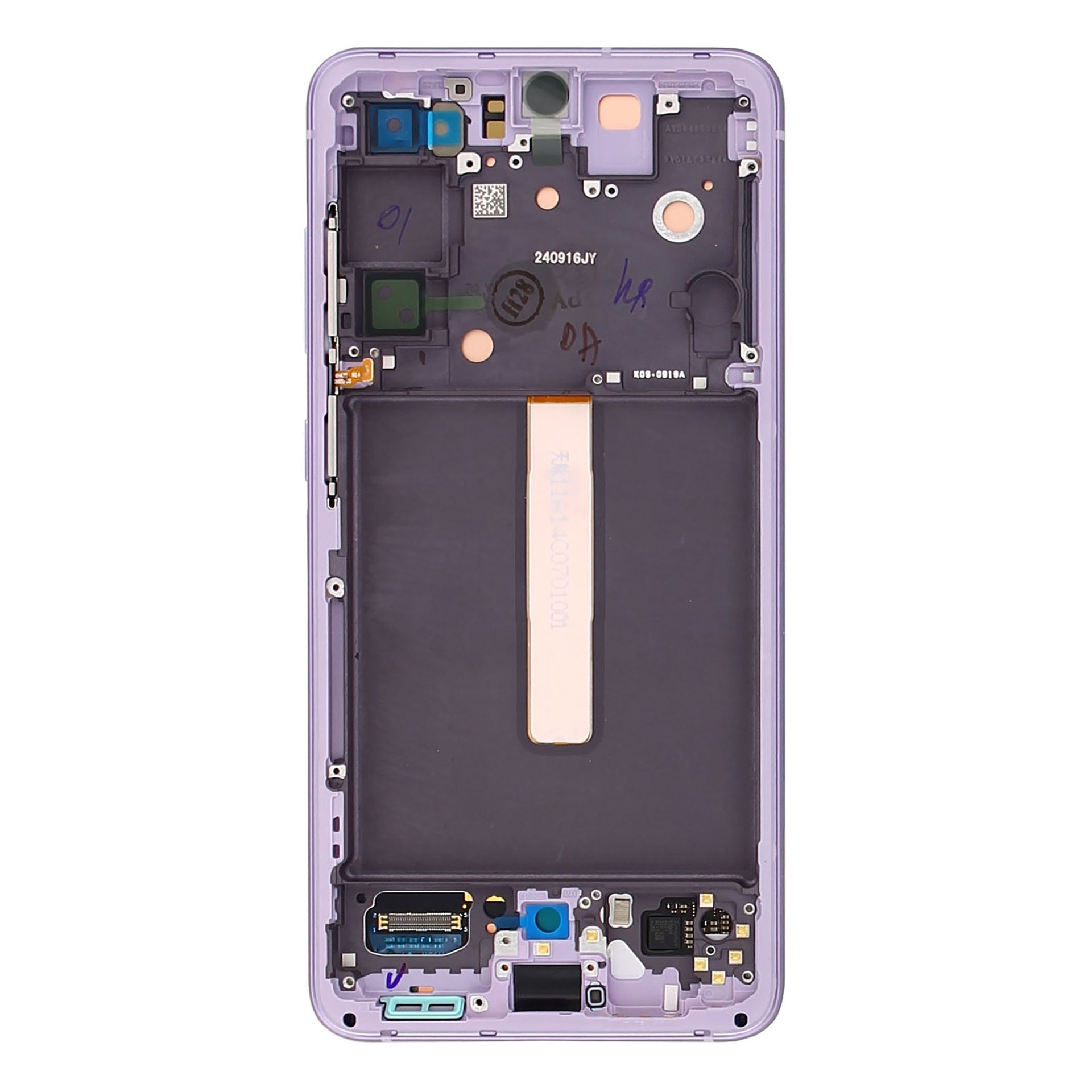 Samsung Galaxy S21 FE G990B Display And Digitizer With Frame Lavender Service Pack