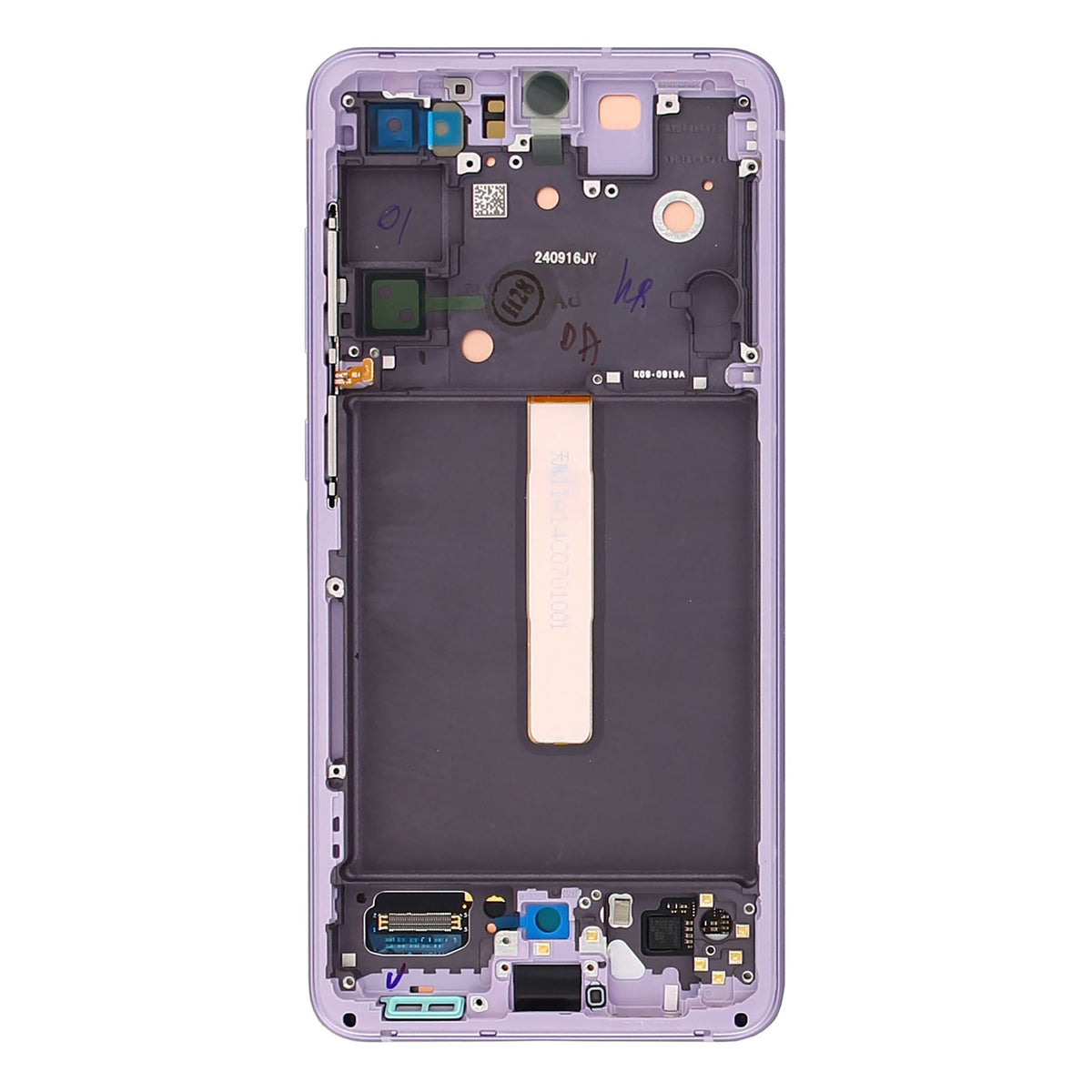 Samsung Galaxy S21 FE G990B Display And Digitizer With Frame Lavender Service Pack