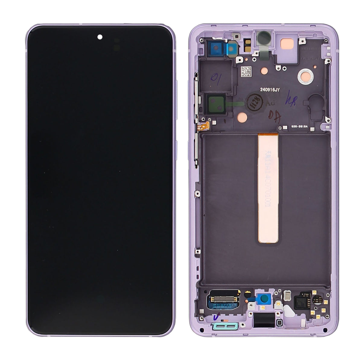 Samsung Galaxy S21 FE G990B Display And Digitizer With Frame Lavender Service Pack